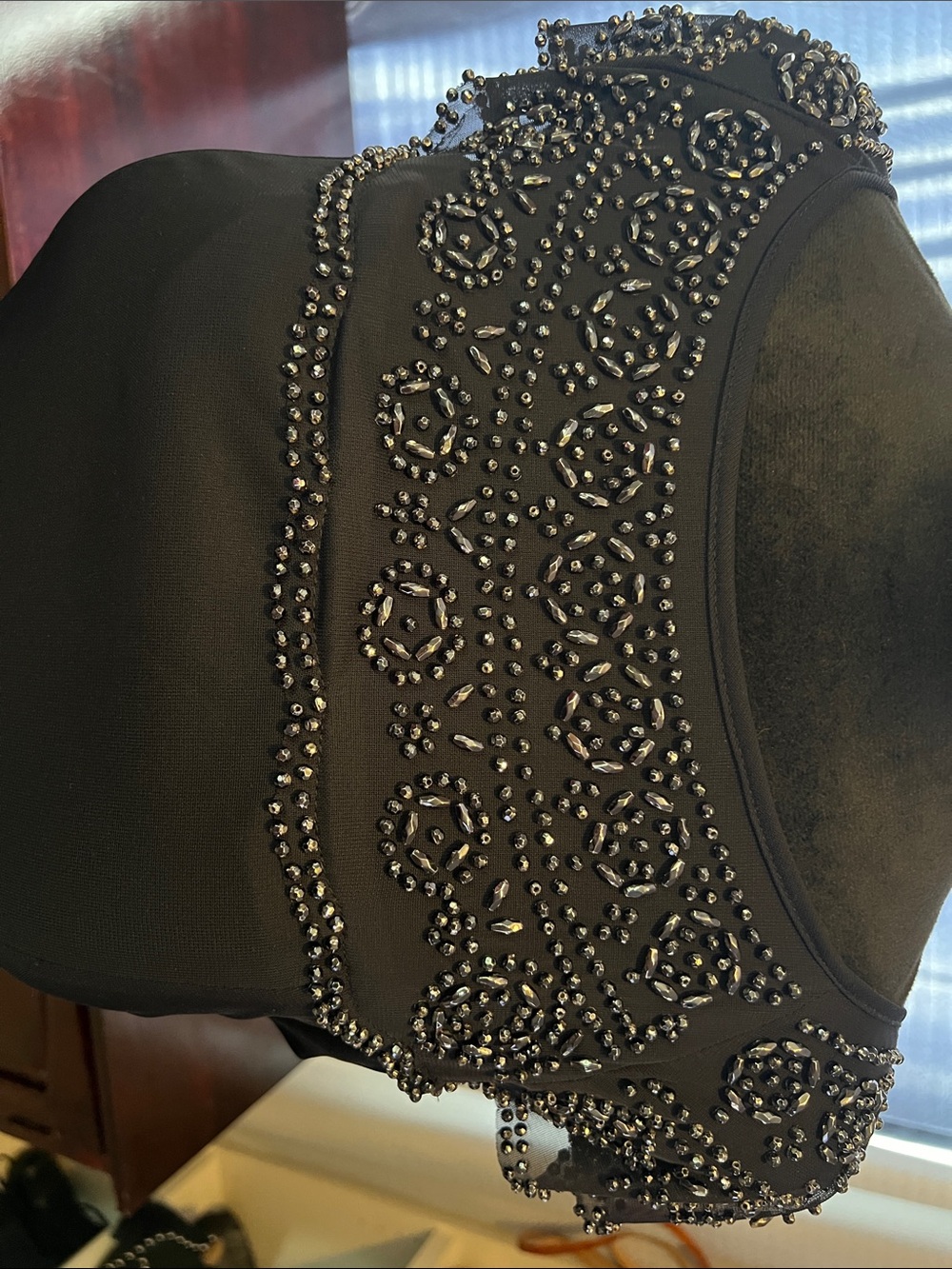 MSK Black Beaded Yoke Maxi Dress - Picture 2 of 4